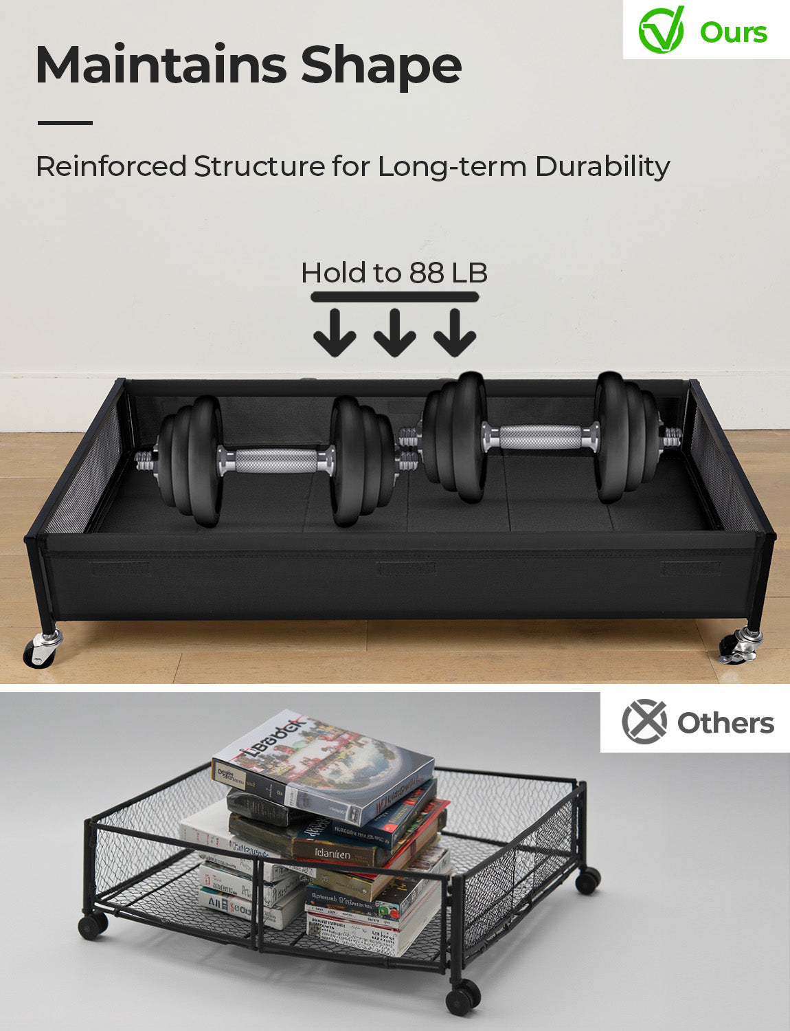 Under Bed Storage with Wheels