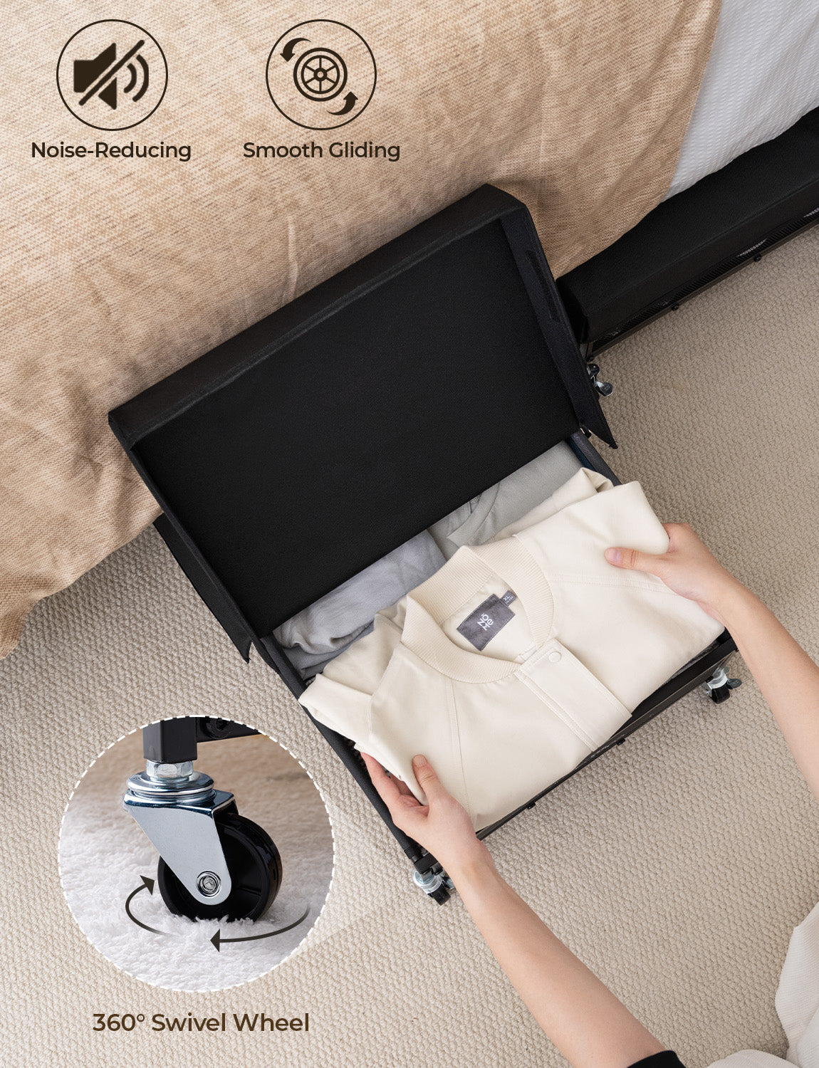 Under Bed Storage with Wheels