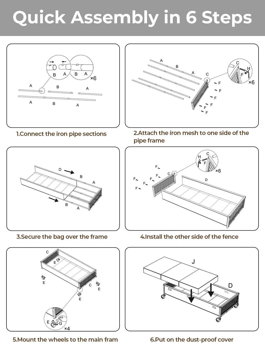 Under Bed Storage with Wheels
