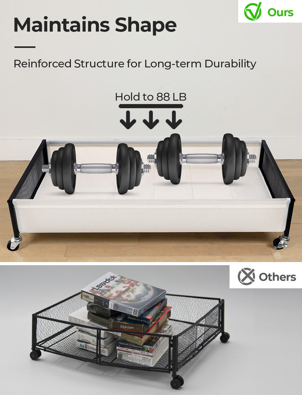Under Bed Storage with Wheels