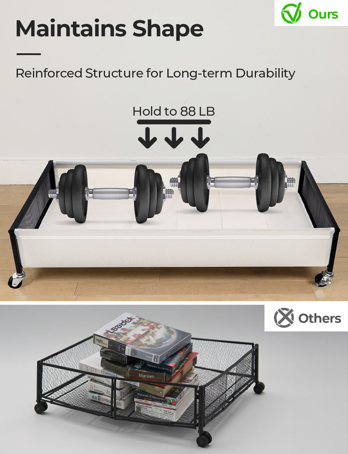 Under Bed Storage with Wheels