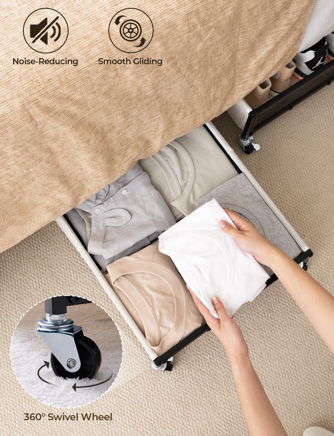 Under Bed Storage with Wheels