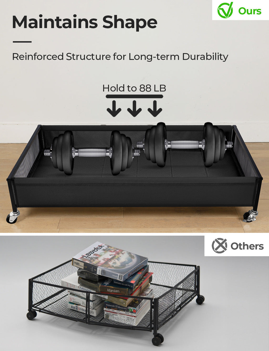 Under Bed Storage with Wheels