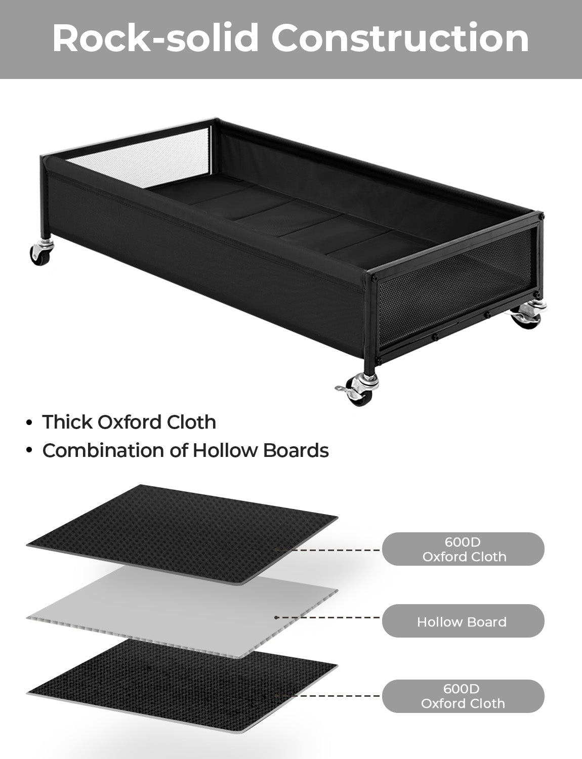 Under Bed Storage with Wheels