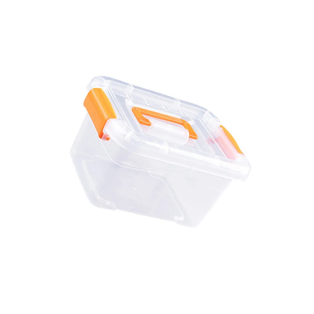 Storage Boxes Transparent Plastic Dustproof Cases with Handles and Cover Large Capacity Toy Sundries Organizer Bathroom